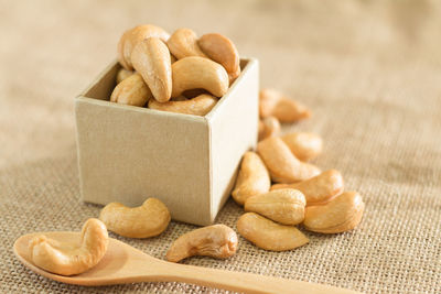 Close-up of cookies in box