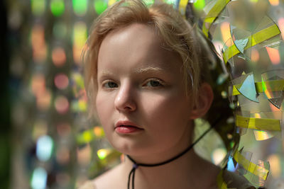 Close-up of young woman