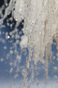 Close-up of frozen water