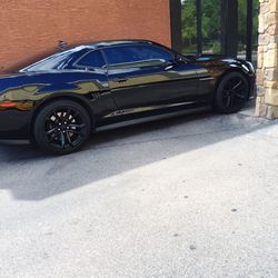 Cars parked on street