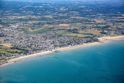 High angle view of beach