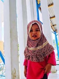 Portrait of beautiful girl standing, beautiful model, beautiful child, children, hijab