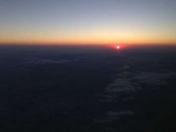 Scenic view of cloudscape against sky during sunset