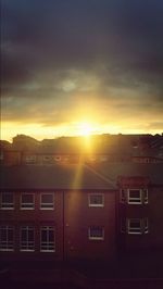 Sun shining through clouds