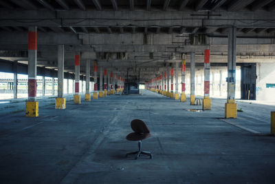 Man in empty corridor