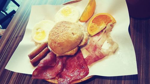 Close-up of served food