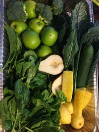 High angle view of fruits