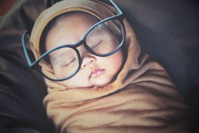 Portrait of cute boy wearing eyeglasses