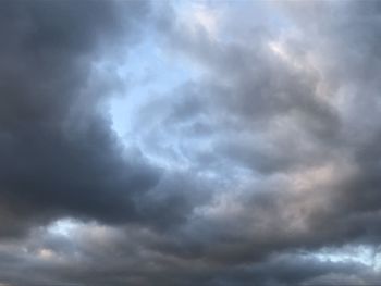 Low angle view of storm clouds in sky