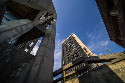 Low angle view of buildings against sky