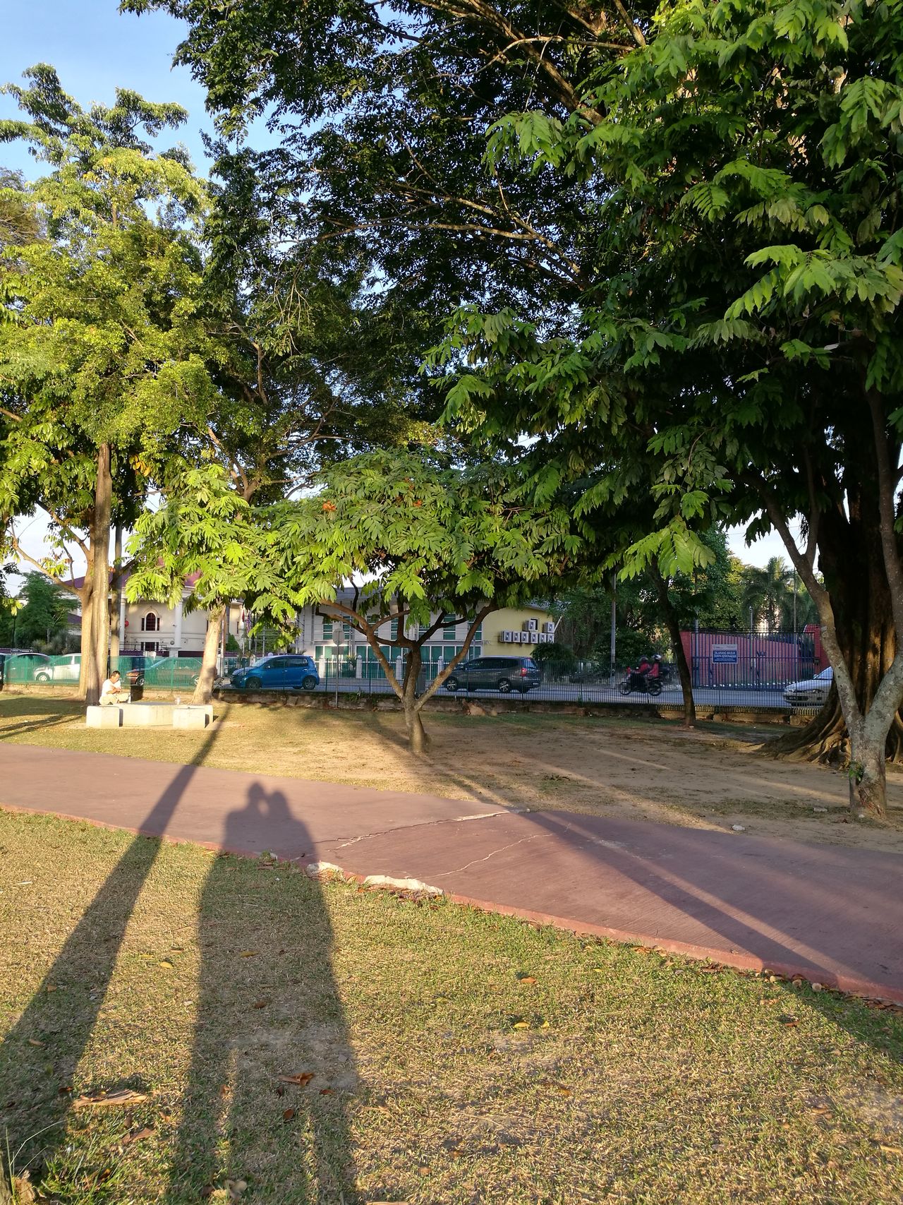 Leisure walk by the park