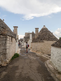 The classic houses of alberobello in puglia, italy.