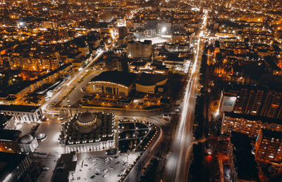 Makhachkala, panorama of the night city