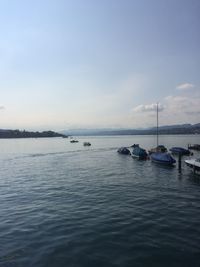 Boats in calm sea