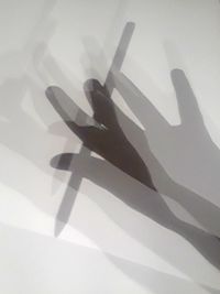 Shadow of person on wall