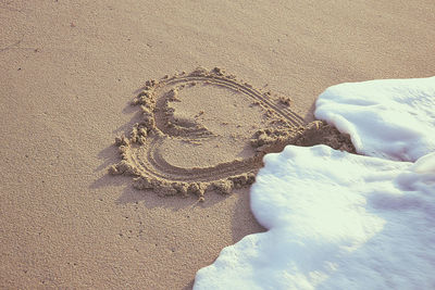 Close-up of sand on beach