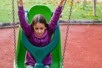 Girl playing at park