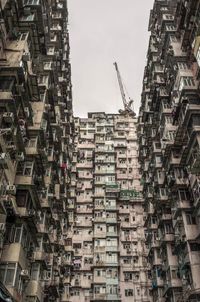 Low angle view of residential buildings against sky