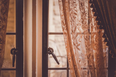 Close-up of rusty gate