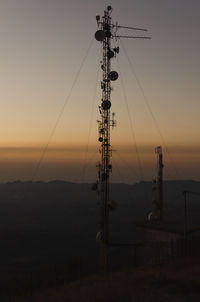 Communications antenna set atop a hill in brazil