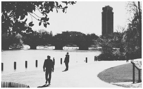 People walking in city