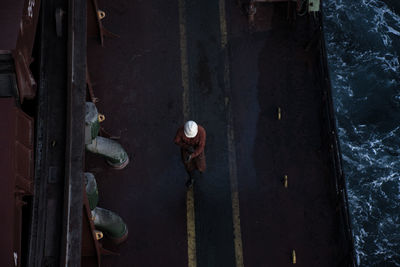 Man working on wall