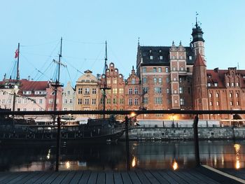 View of buildings at waterfront