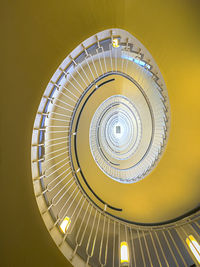 Low angle view of spiral staircase