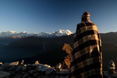 View of snowcapped mountain against sky