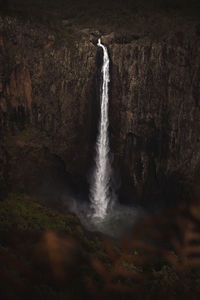 Scenic view of waterfall