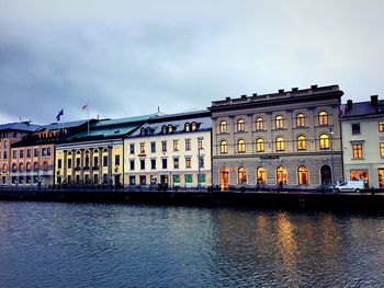 Buildings in distance with waterfront