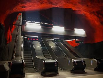 View of escalator at airport