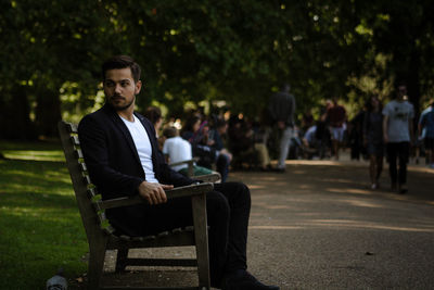 Man sitting outdoors