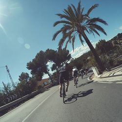 People walking on road