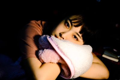 Portrait of young woman