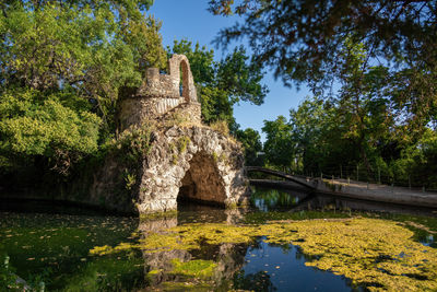 Bridge over river against sky