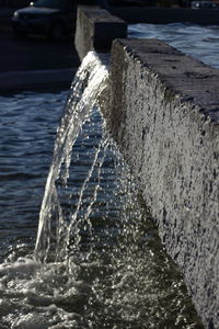 Water splashing in sea