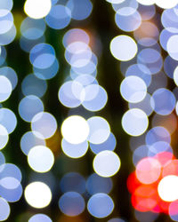 Defocused image of illuminated lights