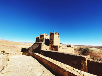 View of fort against blue sky