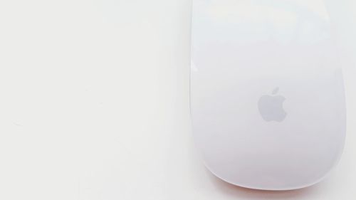 High angle view of white background