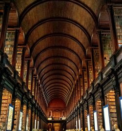Low angle view of arched ceiling