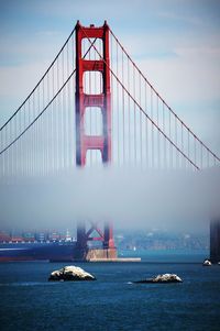 Golden gate bridge over sea