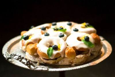 Close-up of dessert in plate