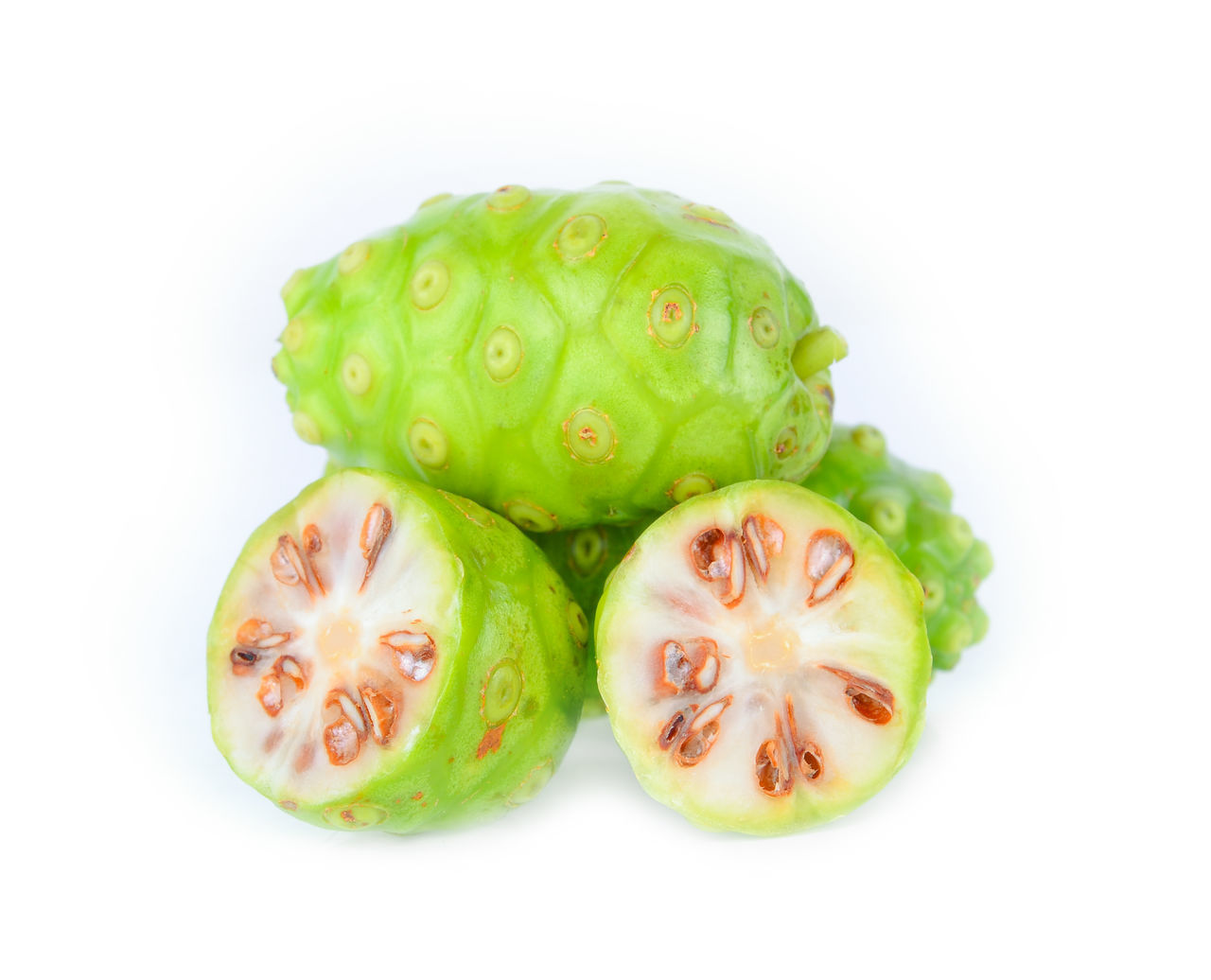 CLOSE-UP OF FRUITS IN WHITE BACKGROUND