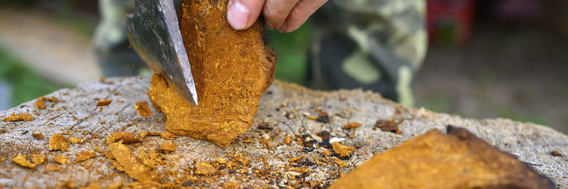 Man working on wood