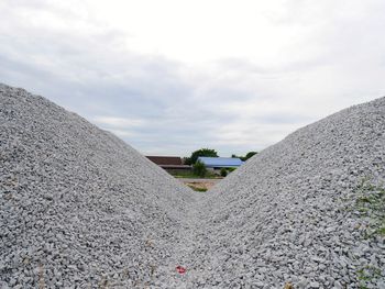 Panoramic shot of land against sky