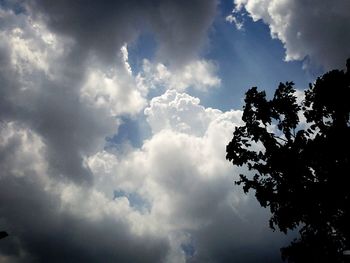Low angle view of cloudy sky