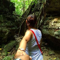 Young woman in forest