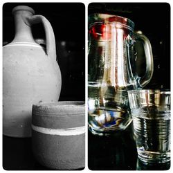 Close-up of glass jar on table