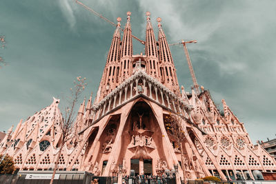 Low angle view of traditional building against sky